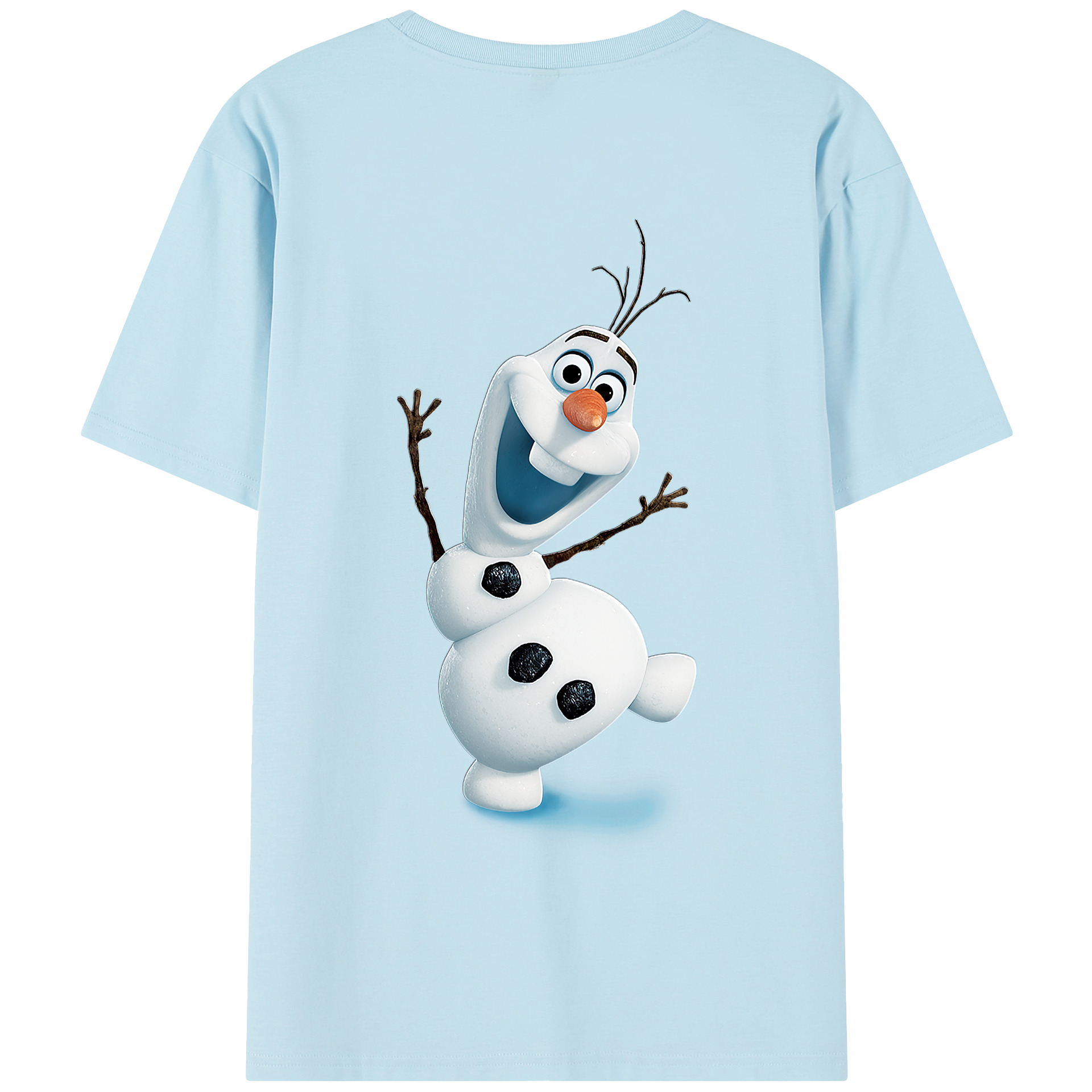 （画像用） アナと雪の女王 アンナ エルサ Frozen Anna Elsa 綿100％半袖Tシャツ（背面プリント）